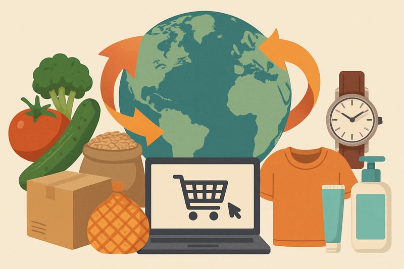 Global trading and e-commerce products including vegetables, grains, garments, watches, and hygiene products. Global trading and e-commerce products including vegetables, grains, garments, watches, and hygiene products.