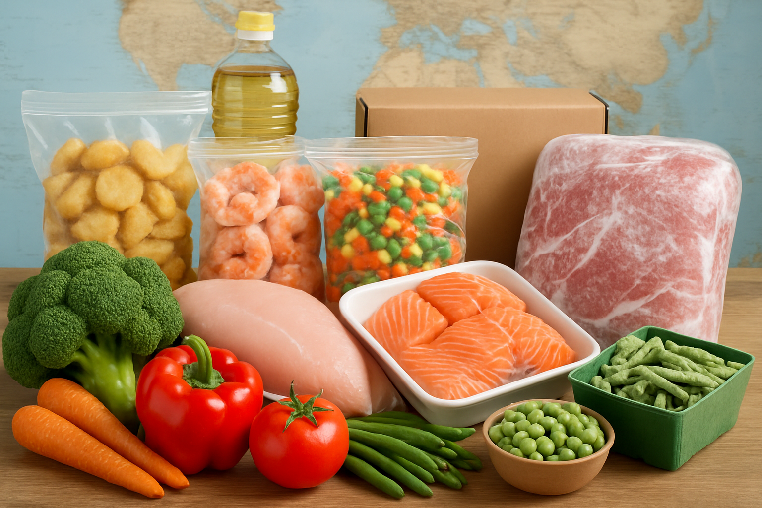 Fresh and frozen food products for global export